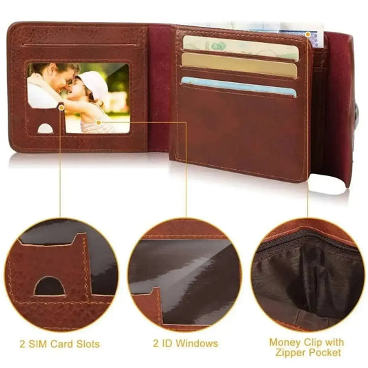 Men's Wallet PU Leather BiFold RFID Blocking Card Holder DailySale Default Title Default Title-
