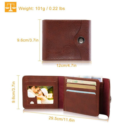 Men's Wallet PU Leather BiFold RFID Blocking Card Holder - Cartsfy Inc.