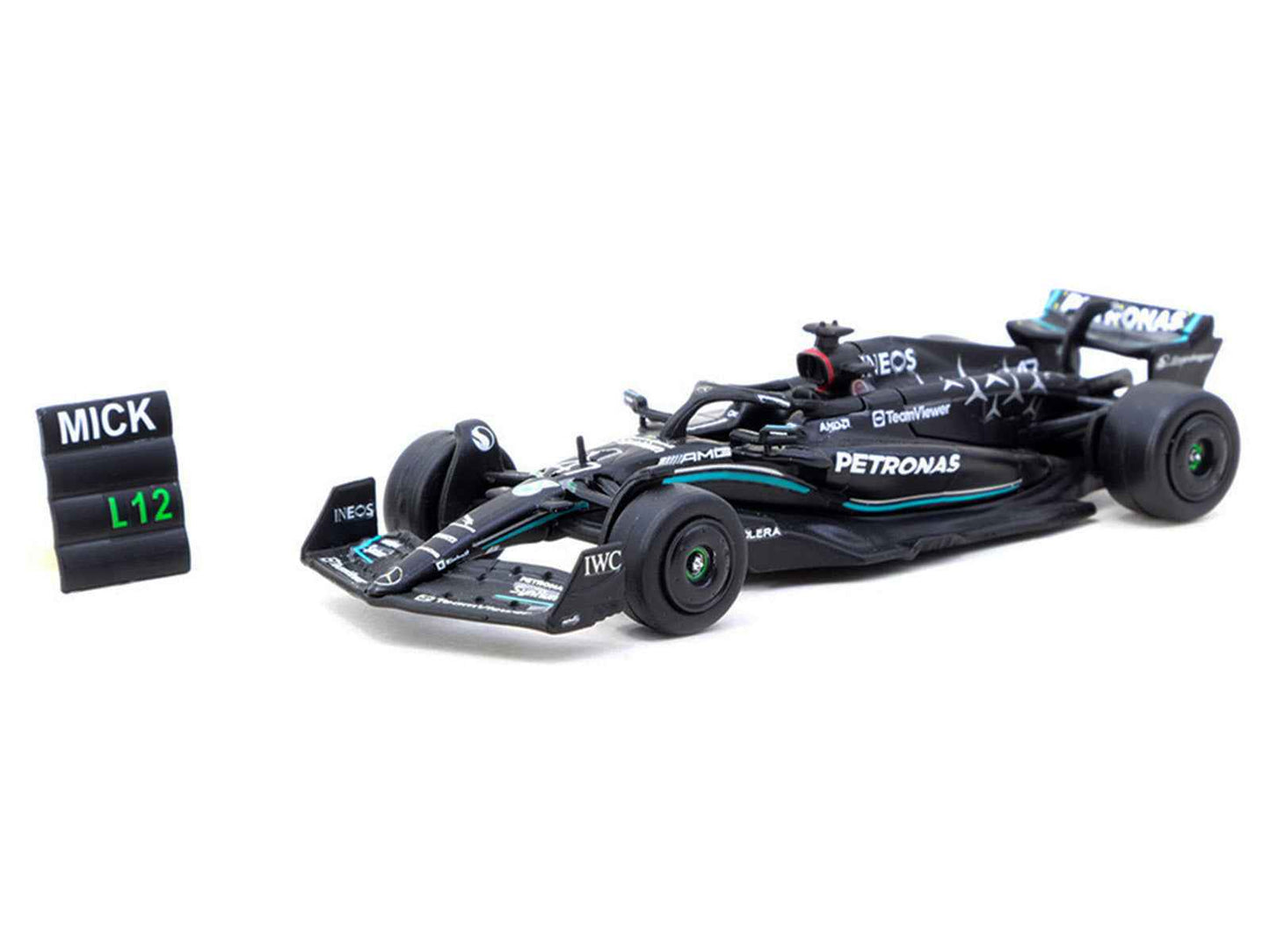 Mercedes-AMG F1 W14 E Performance #47 Mick Schumacher Formula One F1 "Spanish GP Tyre Testing" (2023) with Pit Board "Global64" Series 1/64 Diecast Model by Tarmac Works Miniature Motors Default Title Default Title-
