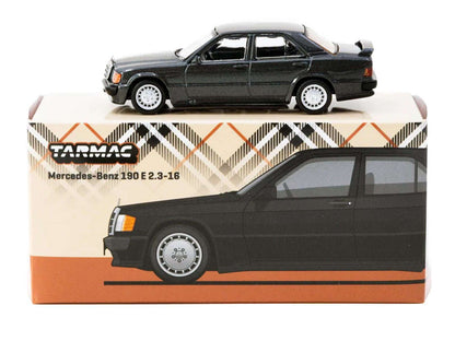 Mercedes-Benz 190 E 2.3-16 Blue-Black Metallic "Global64" Series 1/64 Diecast Model Car by Tarmac Works Miniature Motors Default Title Default Title-