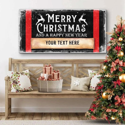Merry Christmas And A Happy New Year Sign Cartsfy Inc.