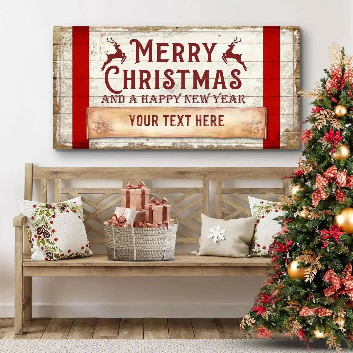 Merry Christmas And A Happy New Year Sign Cartsfy Inc.
