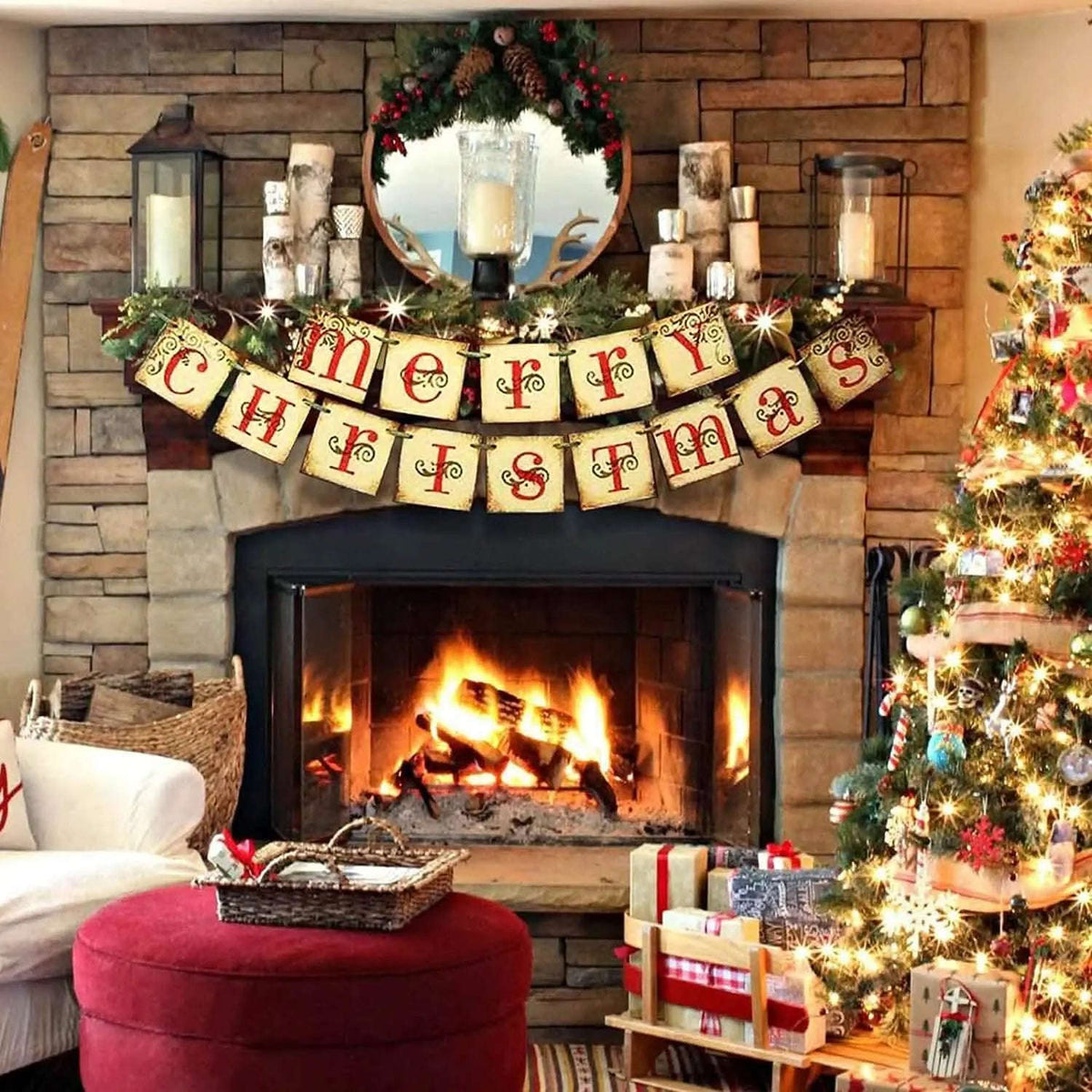 Merry Christmas Banner Home Decor Cartsfy Inc.