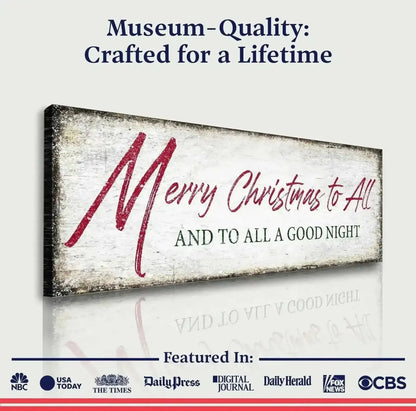 Merry Christmas To All And Goodnight Sign III Cartsfy Inc.
