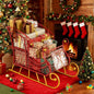 Metal Christmas Santa Sleigh Basket 2-Tier Xmas Santa's Gift Storage Sleigh Cartsfy Inc.