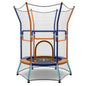Mini Trampoline for Kids with Safety Enclosure Net and Foam Handles-Orange Cartsfy Inc.