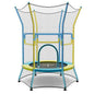 Mini Trampoline for Kids with Safety Enclosure Net and Foam Handles-Yellow Cartsfy Inc.