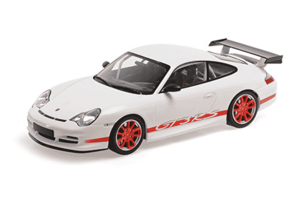 Minichamps 2002 Porsche 911 996 GT3 RS White w/ Red Deco 1:18 Cartsfy Inc.