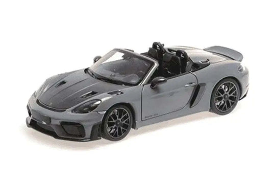 Minichamps 2024 Porsche 718 Cayman Spyder RS w/ Weissach Package Arctic Grey 1:18 Cartsfy Inc.