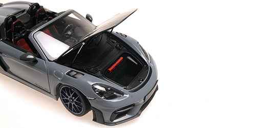 Minichamps 2024 Porsche 718 Cayman Spyder RS w/ Weissach Package Arctic Grey 1:18 Cartsfy Inc.