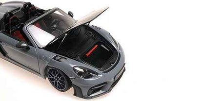 Minichamps 2024 Porsche 718 Cayman Spyder RS w/ Weissach Package Arctic Grey 1:18 Cartsfy Inc.