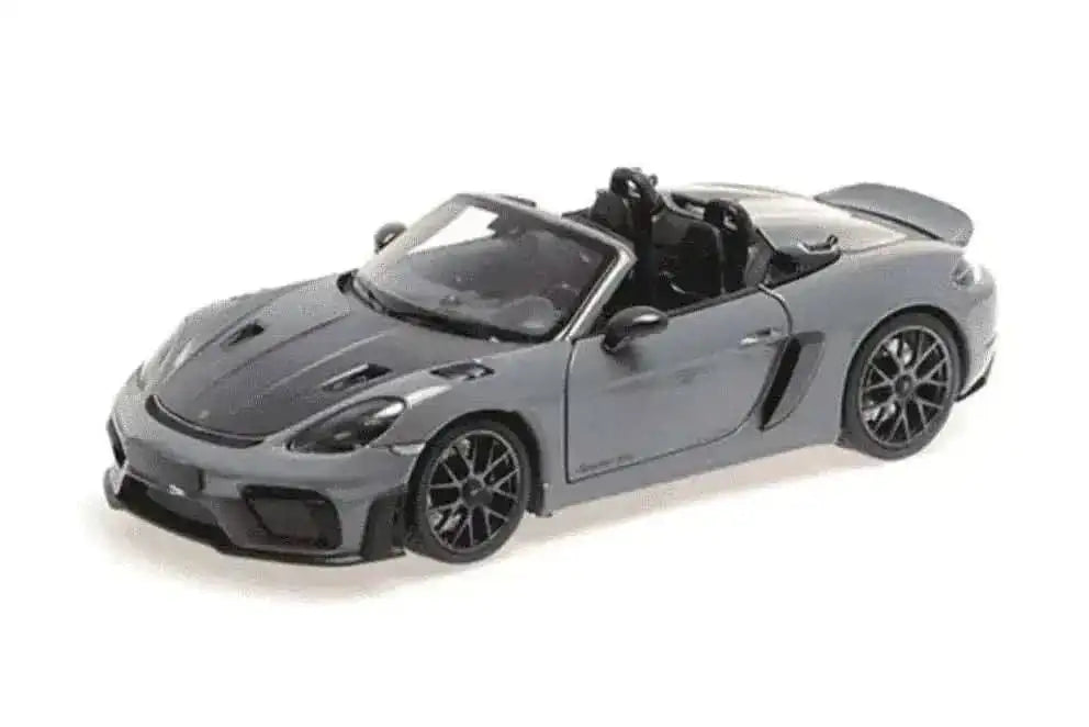 Minichamps 2024 Porsche 718 Cayman Spyder RS w/ Weissach Package Arctic Grey 1:18 Cartsfy Inc.