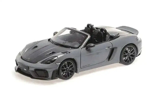 Minichamps 2024 Porsche 718 Cayman Spyder RS w/ Weissach Package Arctic Grey 1:18 Cartsfy Inc.