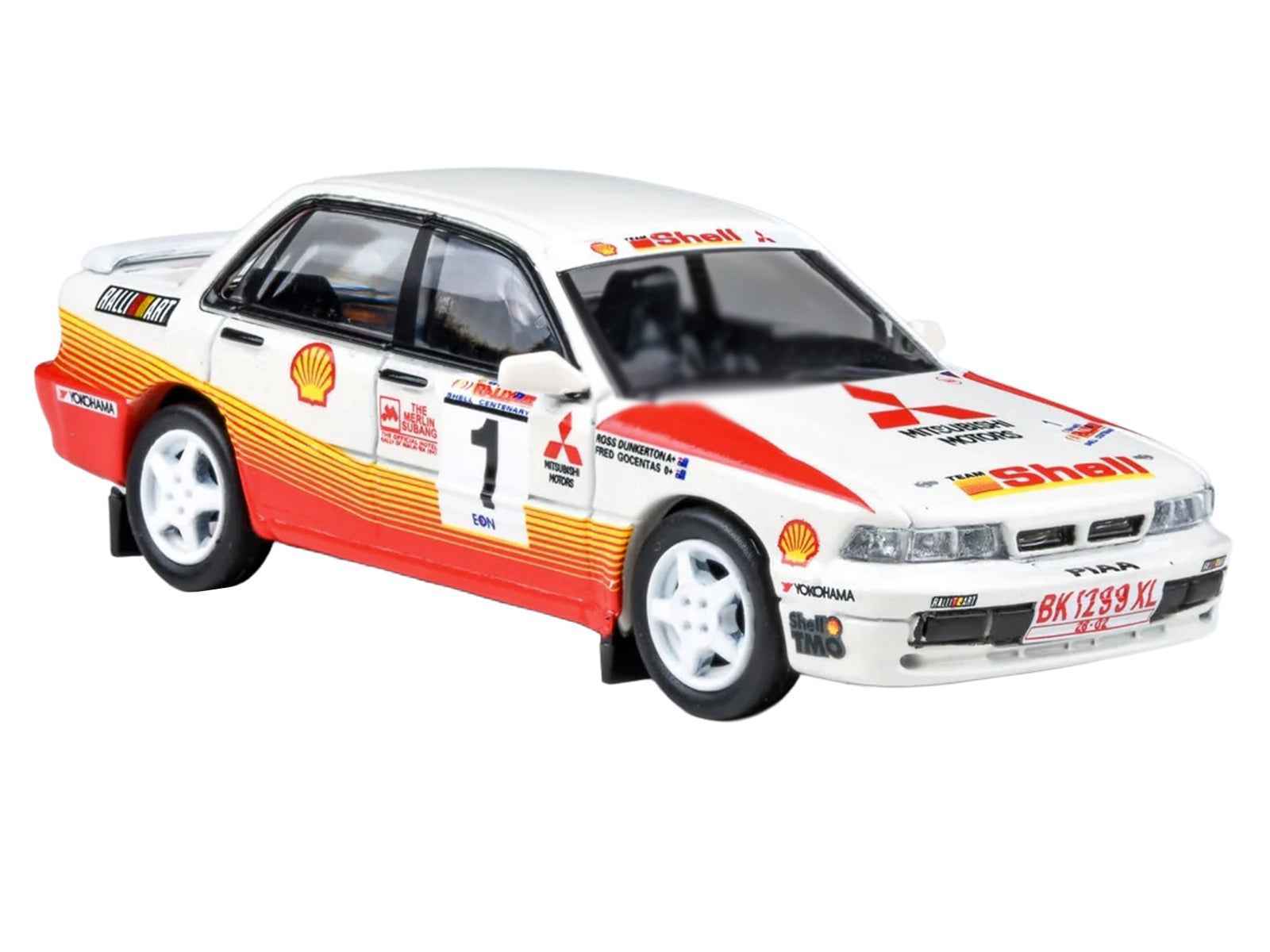 Mitsubishi Galant VR-4 RHD (Right Hand Drive) #1 Ross Dunkerton - Fred Gocentas Winner "APRC Rally Malaysia" (1991) 1/64 Diecast Model Car by Paragon Models Miniature Motors Default Title Default Title-
