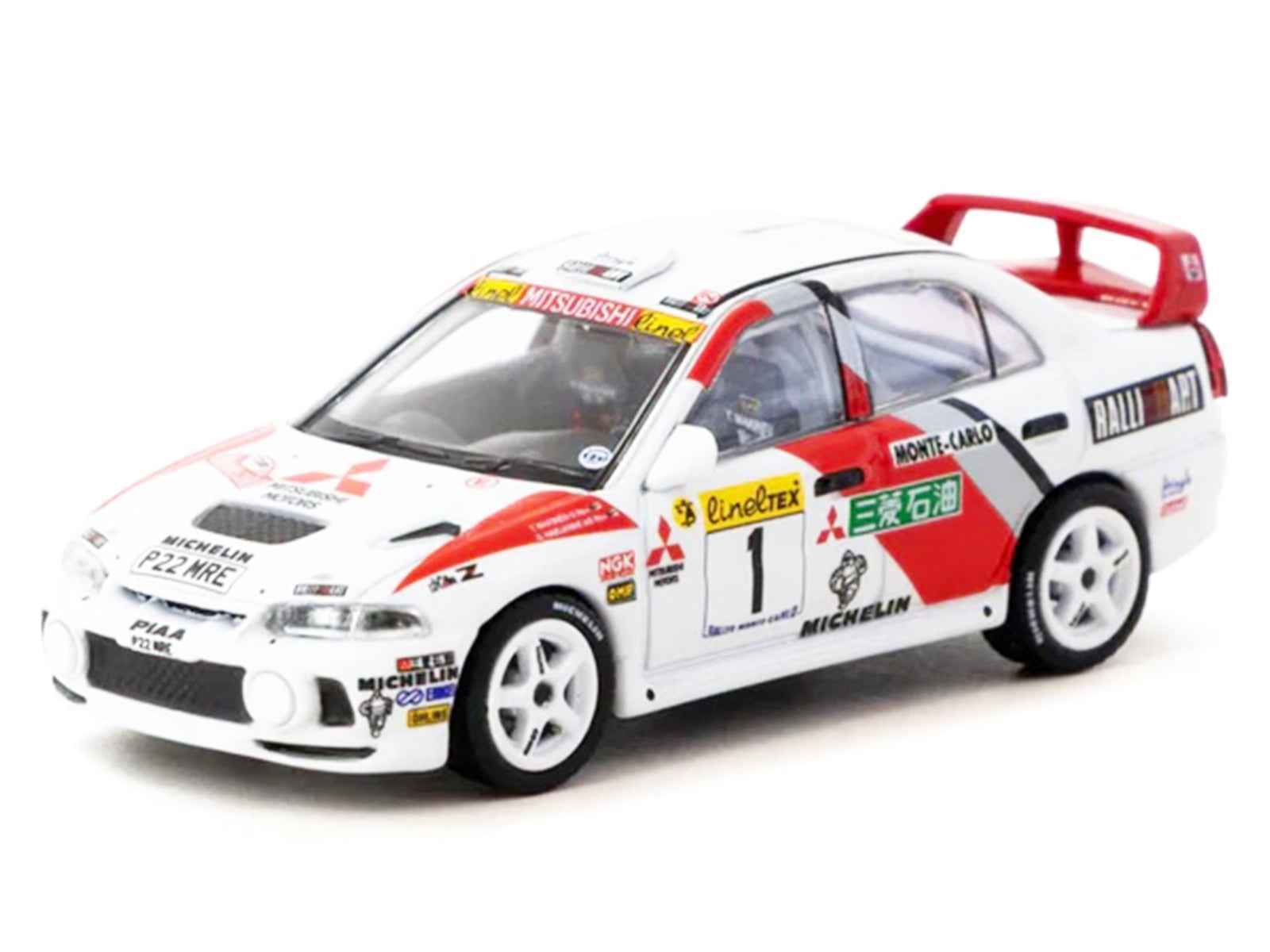 Mitsubishi Lancer Evolution IV #1 Tommi Makinen - Seppo Harjanne 3rd Place "Monte Carlo Rally" (1997) "Global64" Series 1/64 Diecast Model by Tarmac Works Cartsfy Inc.