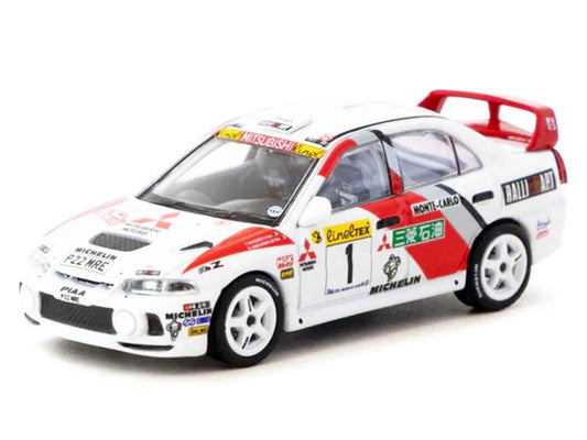Mitsubishi Lancer Evolution IV #1 Tommi Makinen - Seppo Harjanne 3rd Place "Monte Carlo Rally" (1997) "Global64" Series 1/64 Diecast Model by Tarmac Works Cartsfy Inc.