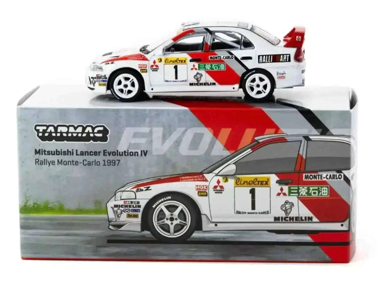 Mitsubishi Lancer Evolution IV #1 Tommi Makinen - Seppo Harjanne 3rd Place "Monte Carlo Rally" (1997) "Global64" Series 1/64 Diecast Model by Tarmac Works Cartsfy Inc.