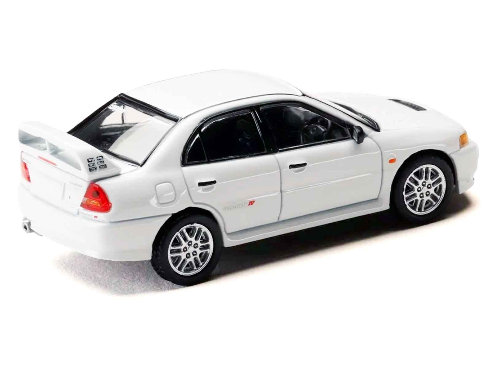 Mitsubishi Lancer RS Evolution IV RHD (Right Hand Drive) "MonStar" White "Initial D" (1995-2013) Manga "Diorama Set Series" 1/64 Diecast Model car by Hobby Japan Cartsfy Inc.
