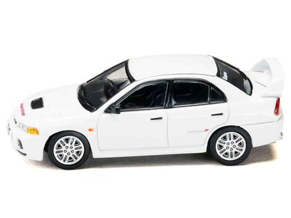 Mitsubishi Lancer RS Evolution IV RHD (Right Hand Drive) "MonStar" White "Initial D" (1995-2013) Manga "Diorama Set Series" 1/64 Diecast Model car by Hobby Japan Cartsfy Inc.