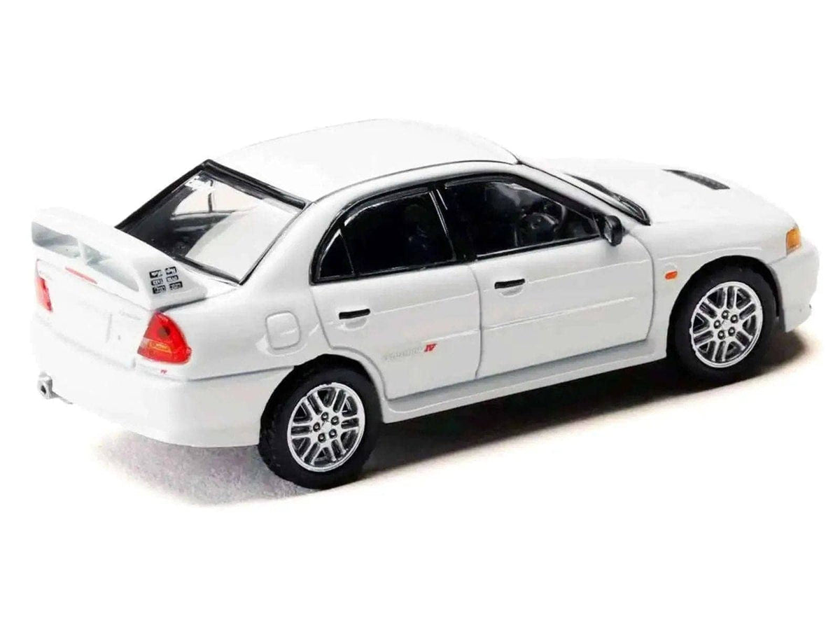 Mitsubishi Lancer RS Evolution IV RHD (Right Hand Drive) "MonStar" White "Initial D" (1995-2013) Manga "Diorama Set Series" 1/64 Diecast Model car by Hobby Japan Miniature Motors Default Title Default Title-