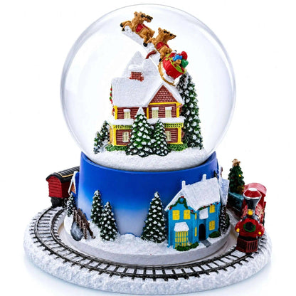 Moving Train Base Musical Christmas Water Snow Globe BestPysanky Default Title Default Title-