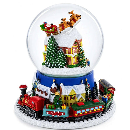 Moving Train Base Musical Christmas Water Snow Globe BestPysanky Default Title Default Title-