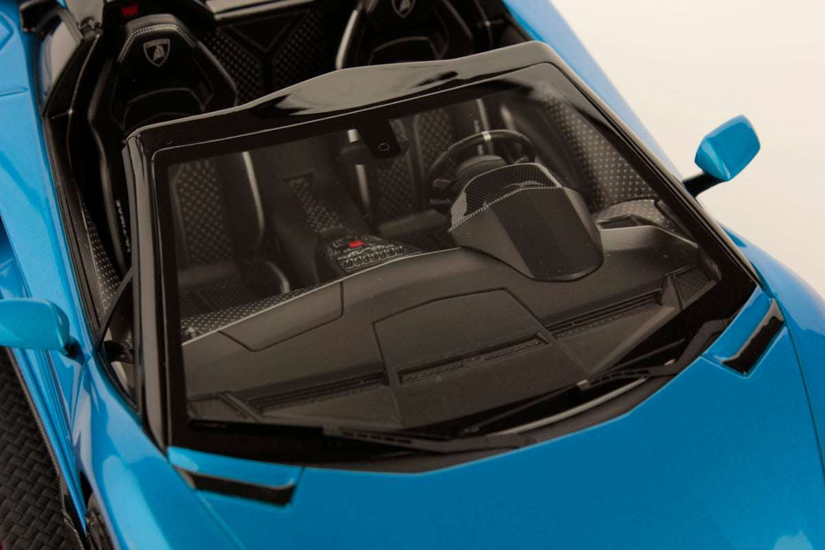MR Models Lamborghini Aventador LP 780-4 Ultimae Roadster Blu Tawaret 1:18 WITH DISPLAY STM Diecast Default Title Default Title-