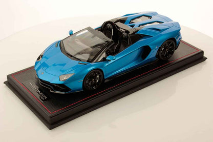 MR Models Lamborghini Aventador LP 780-4 Ultimae Roadster Blu Tawaret 1:18 WITH DISPLAY STM Diecast Default Title Default Title-