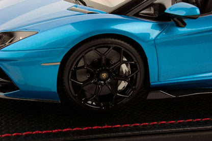 MR Models Lamborghini Aventador LP 780-4 Ultimae Roadster Blu Tawaret 1:18 WITH DISPLAY STM Diecast Default Title Default Title-