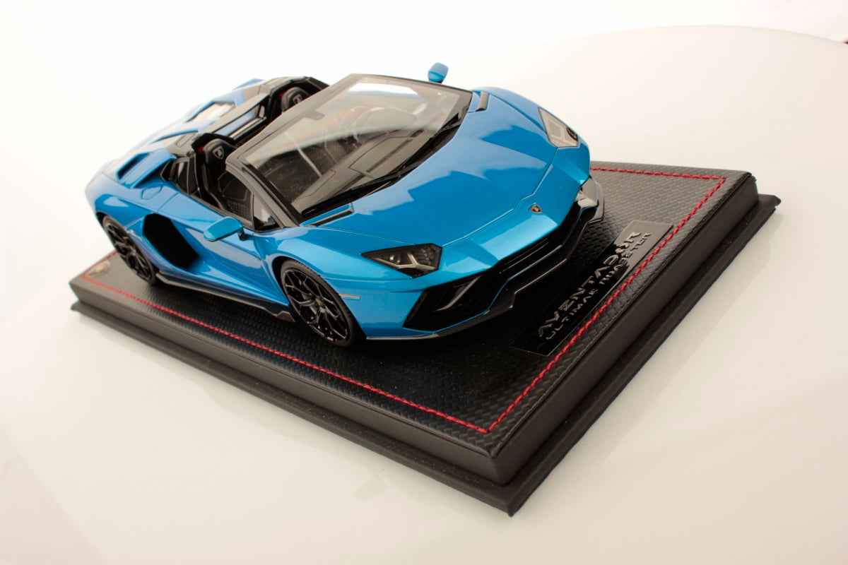 MR Models Lamborghini Aventador LP 780-4 Ultimae Roadster Blu Tawaret 1:18 WITH DISPLAY STM Diecast Default Title Default Title-