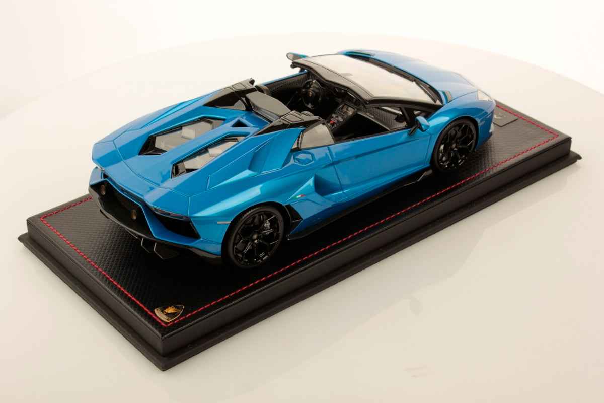 MR Models Lamborghini Aventador LP 780-4 Ultimae Roadster Blu Tawaret 1:18 WITH DISPLAY STM Diecast Default Title Default Title-
