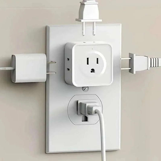 Multi-Function Socket Adapter – Five-Way Wall Extension DailySale Default Title Default Title-