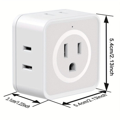 Multi - Function Socket Adapter – Five - Way Wall Extension - Cartsfy Inc.
