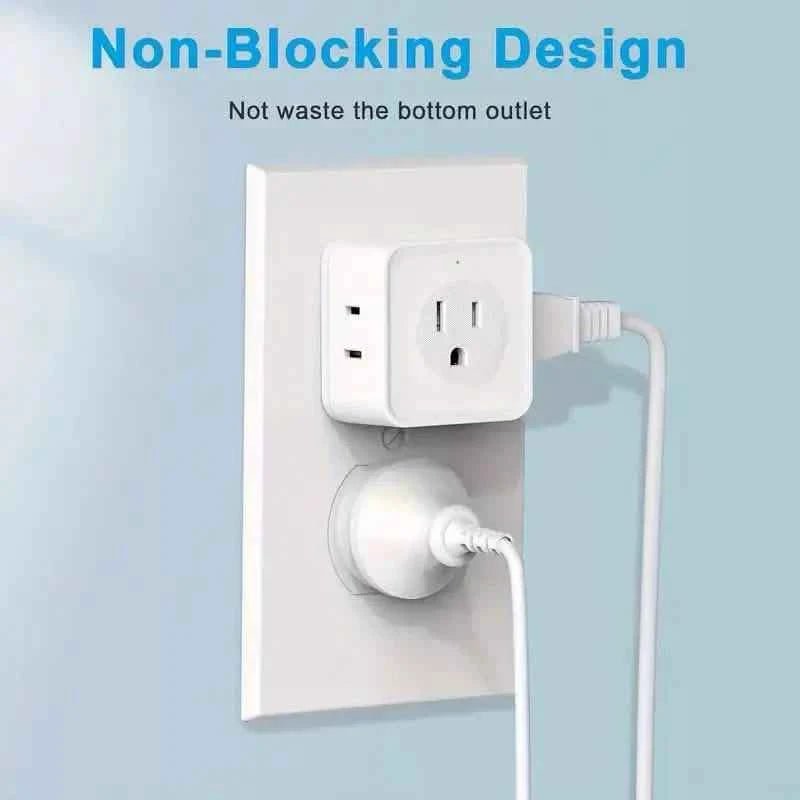 Multi - Function Socket Adapter – Five - Way Wall Extension - Cartsfy Inc.