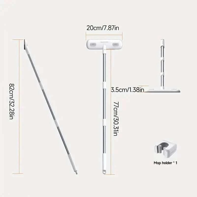Window brush parts diagram: white handle, extension pole, and mop holder