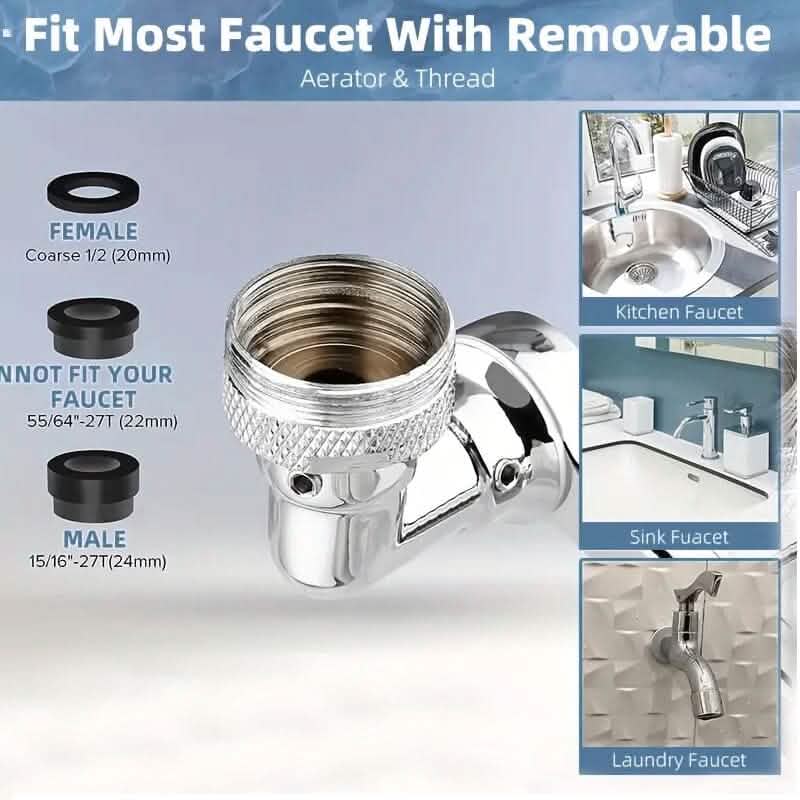 Removable aerator and threaded adapter for sink faucet