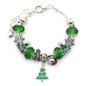 Murano and Swarovski Crystal Christmas Bracelet DailySale Green Red Green-Red-