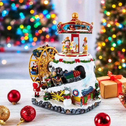 Musical Christmas Figurine with Rotating Motion Cartsfy Inc.