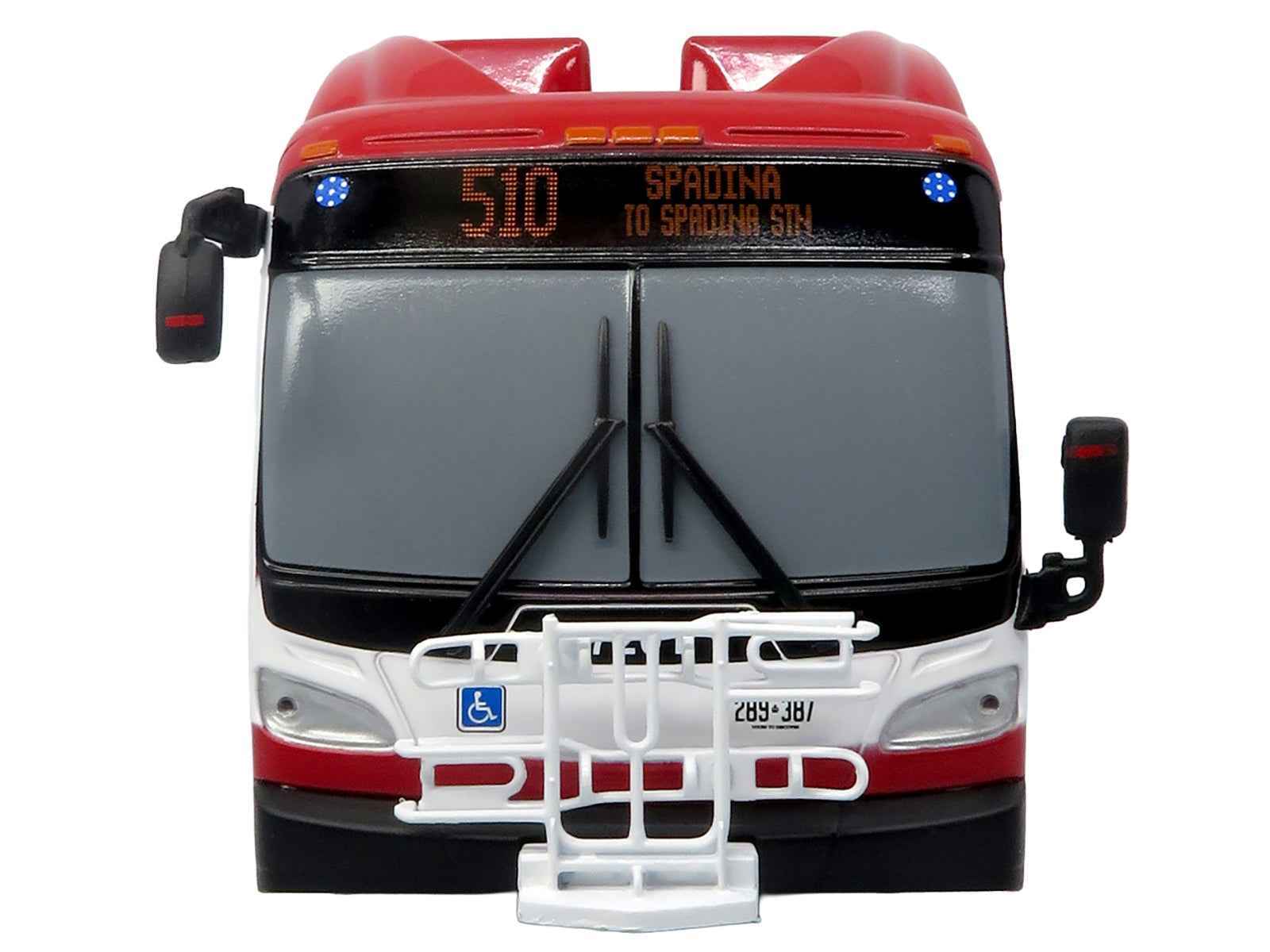 New Flyer Xcelsior Transit Bus Bank "TTC - Toronto Transit Commission" Red and White "The Bus & Motorcoach Collection" Limited Edition to 504 Pieces Worldwide 1/43 Model by Iconic Replicas Cartsfy Inc.