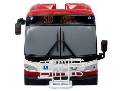 New Flyer Xcelsior Transit Bus Bank "TTC - Toronto Transit Commission" Red and White "The Bus & Motorcoach Collection" Limited Edition to 504 Pieces Worldwide 1/43 Model by Iconic Replicas Cartsfy Inc.