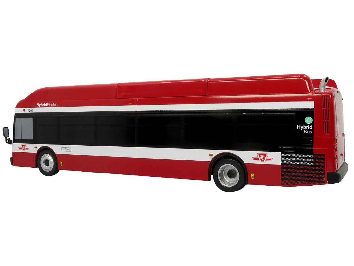 New Flyer Xcelsior Transit Bus Bank "TTC - Toronto Transit Commission" Red and White "The Bus & Motorcoach Collection" Limited Edition to 504 Pieces Worldwide 1/43 Model by Iconic Replicas Cartsfy Inc.