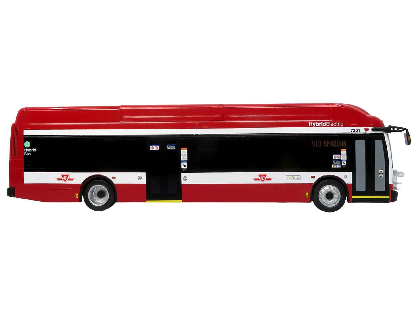 New Flyer Xcelsior Transit Bus Bank "TTC - Toronto Transit Commission" Red and White "The Bus & Motorcoach Collection" Limited Edition to 504 Pieces Worldwide 1/43 Model by Iconic Replicas Cartsfy Inc.