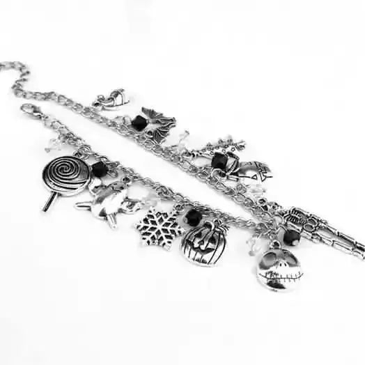 Nightmare Before Christmas Jack Skellington Sally Gothic Bracelet DailySale Style 1 Style 2 Style 1-Style 2-