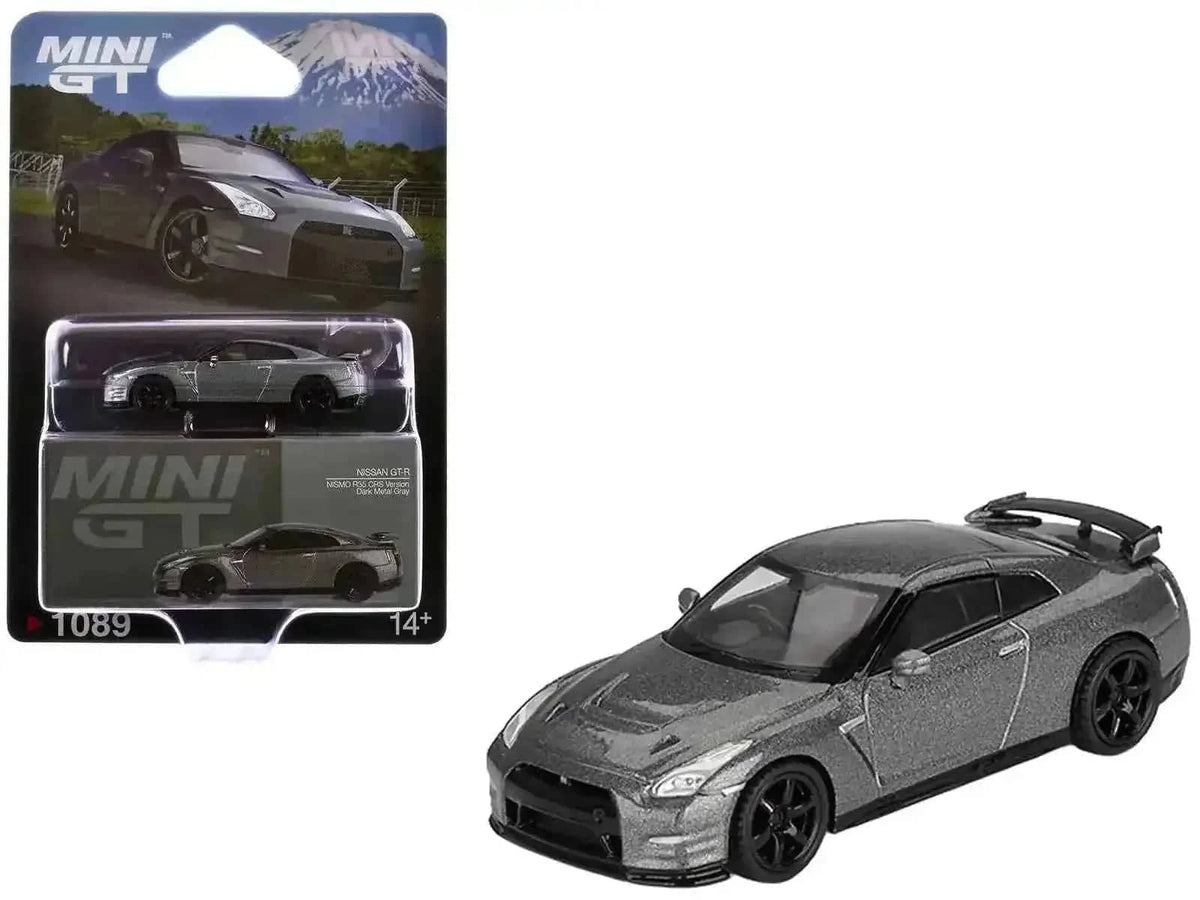 Nissan GT-R Nismo R35 CRS Version RHD (Right Hand Drive) Dark Metal Gray Metallic Limited Edition 1/64 Diecast Model Car by Mini GT Cartsfy Inc.