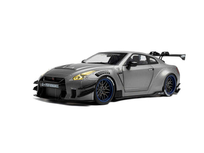 Solido 2023 Nissan GT-R (R35) W/ Liberty Walk Body Kit 2.0 Silver 1:18
