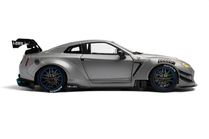 Solido 2023 Nissan GT-R (R35) W/ Liberty Walk Body Kit 2.0 Silver 1:18