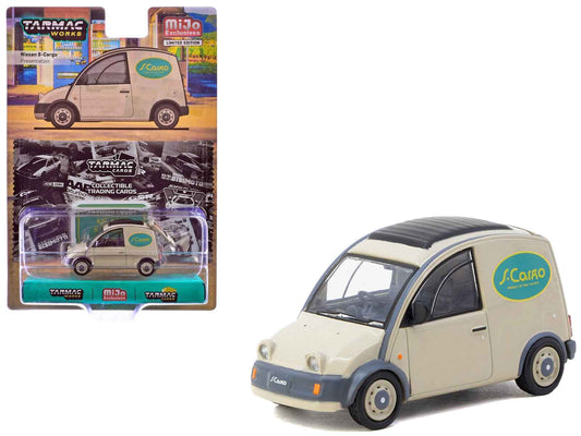 Nissan S-Cargo Van RHD (Right Hand Drive) "Presentation" Beige with Tarmac Cards "Global64" Series 1/64 Diecast Model Car by Tarmac Works Cartsfy Inc.
