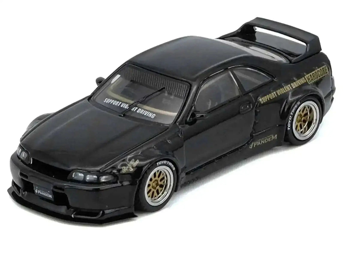 Nissan Skyline GT-R (BCNR33) RHD (Right Hand Drive) "Pandem - Rocket Bunny" Black 1/64 Diecast Model Car by Inno Models Cartsfy Inc.
