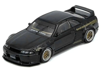 Nissan Skyline GT-R (BCNR33) RHD (Right Hand Drive) "Pandem - Rocket Bunny" Black 1/64 Diecast Model Car by Inno Models Cartsfy Inc.