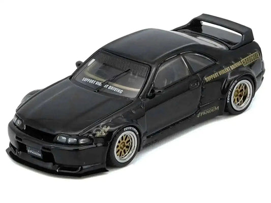 Nissan Skyline GT-R (BCNR33) RHD (Right Hand Drive) "Pandem - Rocket Bunny" Black 1/64 Diecast Model Car by Inno Models Cartsfy Inc.
